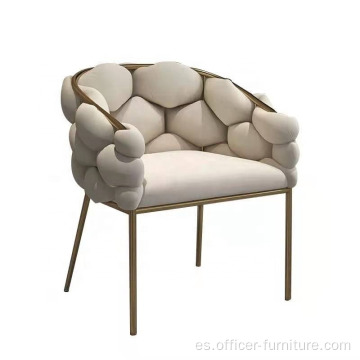 Silla de sala de estar minimalista de terciopelo nórdico